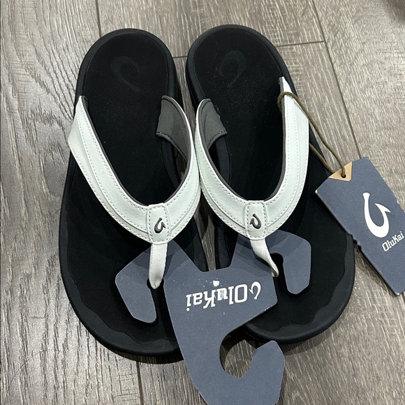 Olukai Ohana Beach women’s Sandals-white/black - Picture 3 of 6